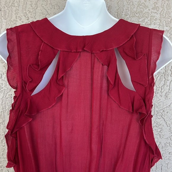 IRO Red Ruffle Top - Picture 5 of 11